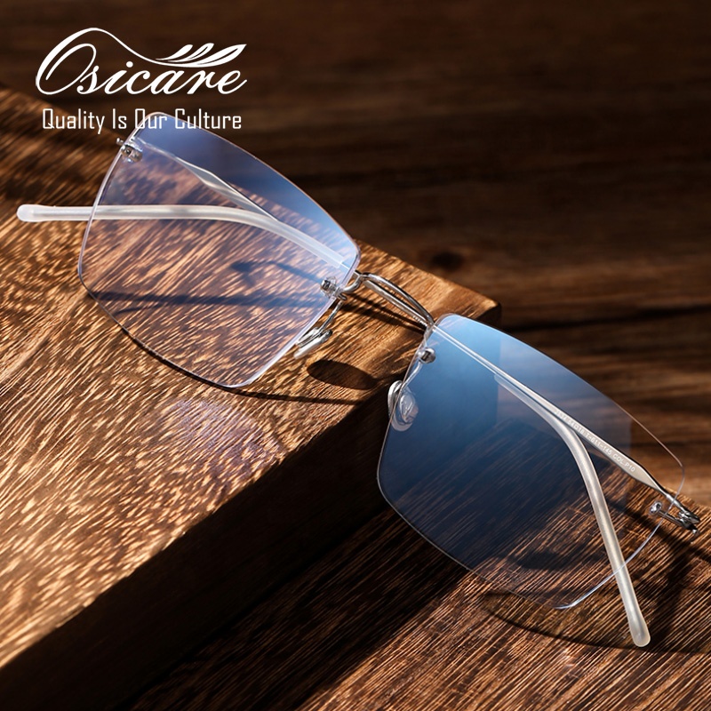 Beta Titanium Anti Blue Light Blocking Eye Glasses Spectacle Rimless Screwless High Quality Titan Optical Men Eyeglasses Frames