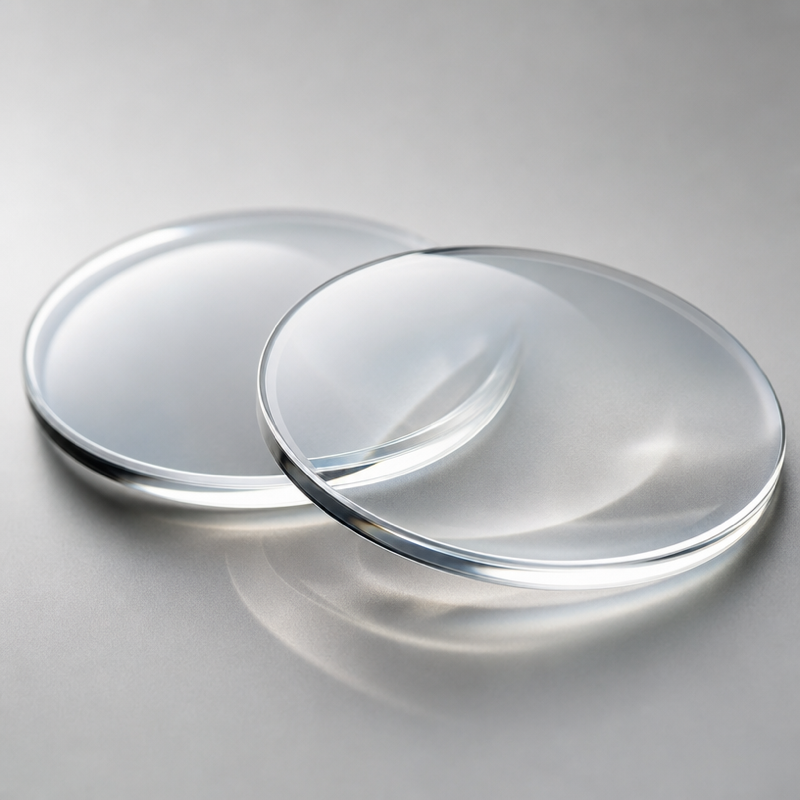 Wholesale Two-piece 55mm 60mm Small Diameter 1.50 Index Custom Thickness Single Vision Optical Lenses UC HC HMC Coating