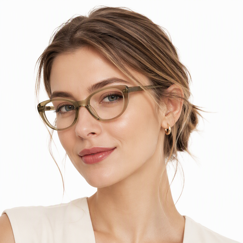 Wholesale Eco-Friendly Acetate Frame Anti Blue Light Optical Glasses Cat Eye Narrow Design Lightweight for Outdoor Street Women