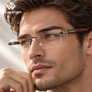 Wood Rimless Optical Frames