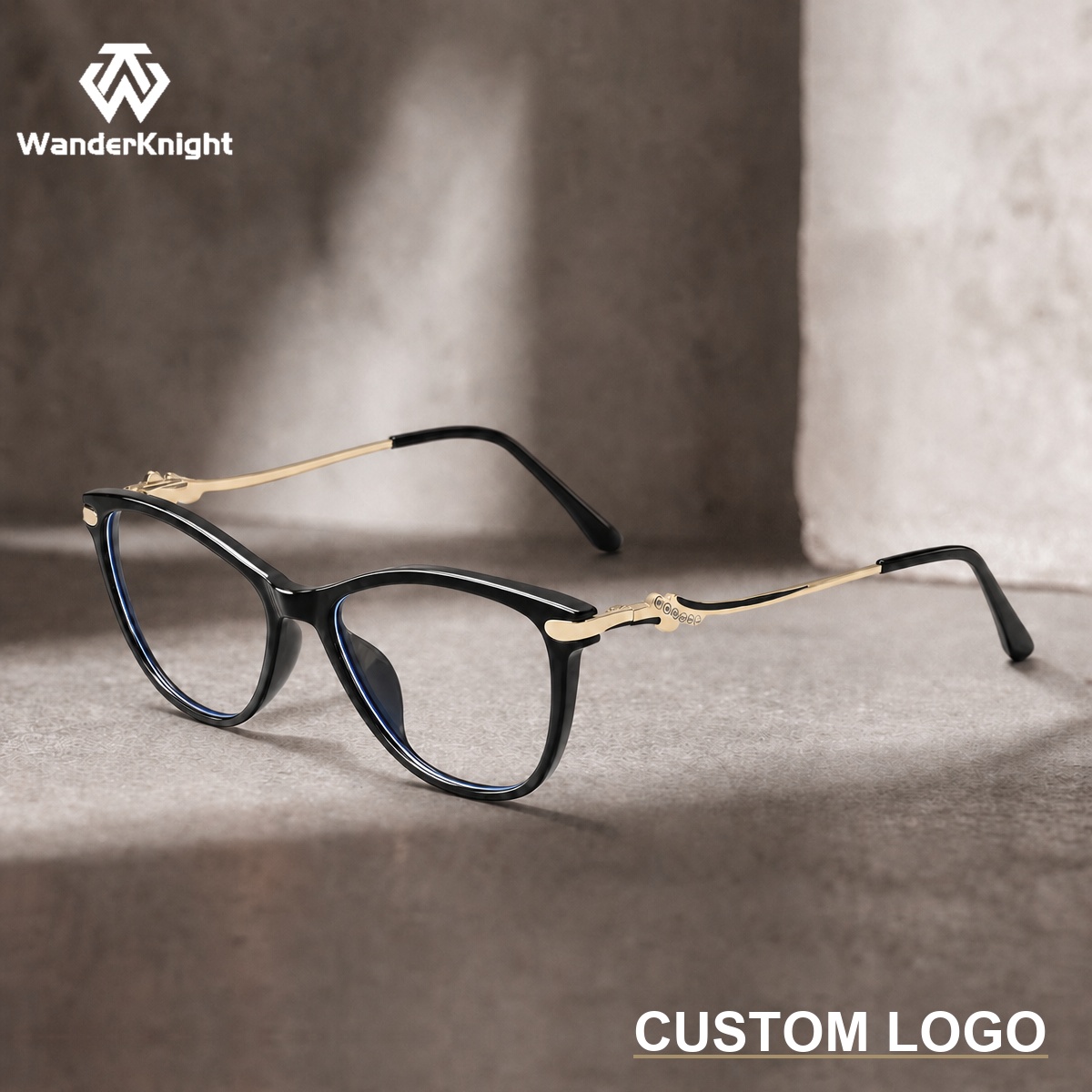 2026 Fashion Woman Optical Glasses Eyeglasses Frame TR90 Female Cat Eye Anti Blue Light Blocking Glasses Diamond Wholesale