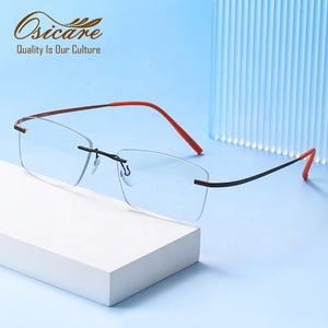 Osicare Designer Glasses Rimless Color Titanium Alloy Eyeglasses