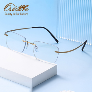 Osicare Premium Designer Style Rimless Rectangle Titanium Alloy Glasses Frames
