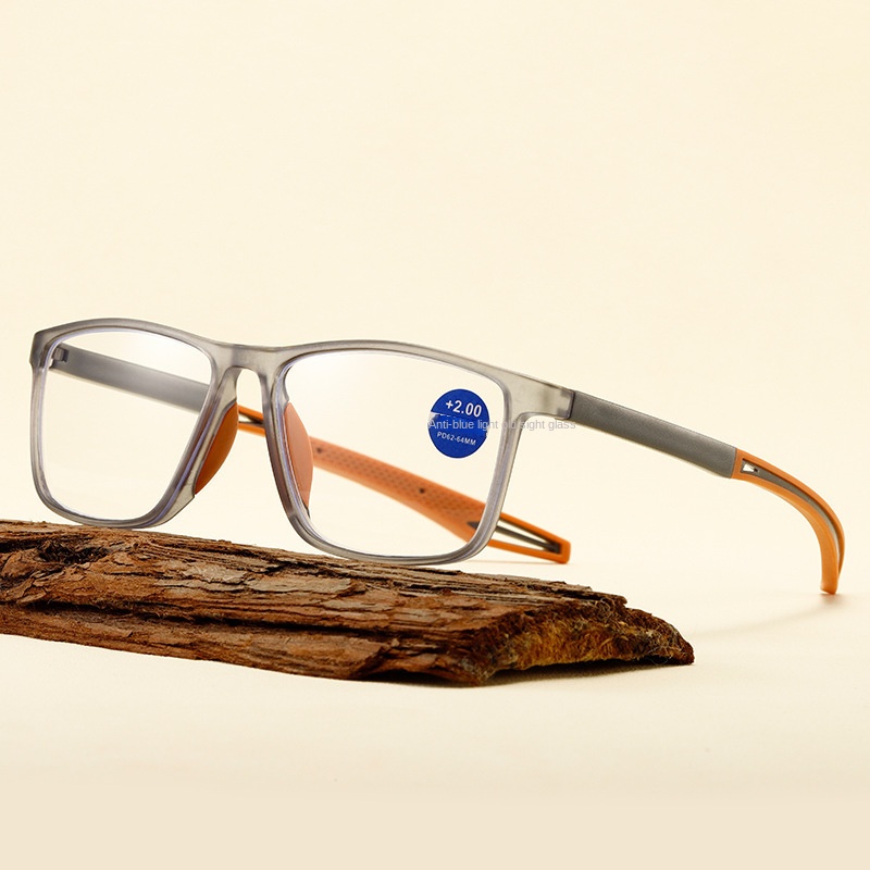 Fashion TR90 Diamond Face Unisex Reading Glasses for Middle-aged Elderly Ultra-light Anti-blue Light Frame