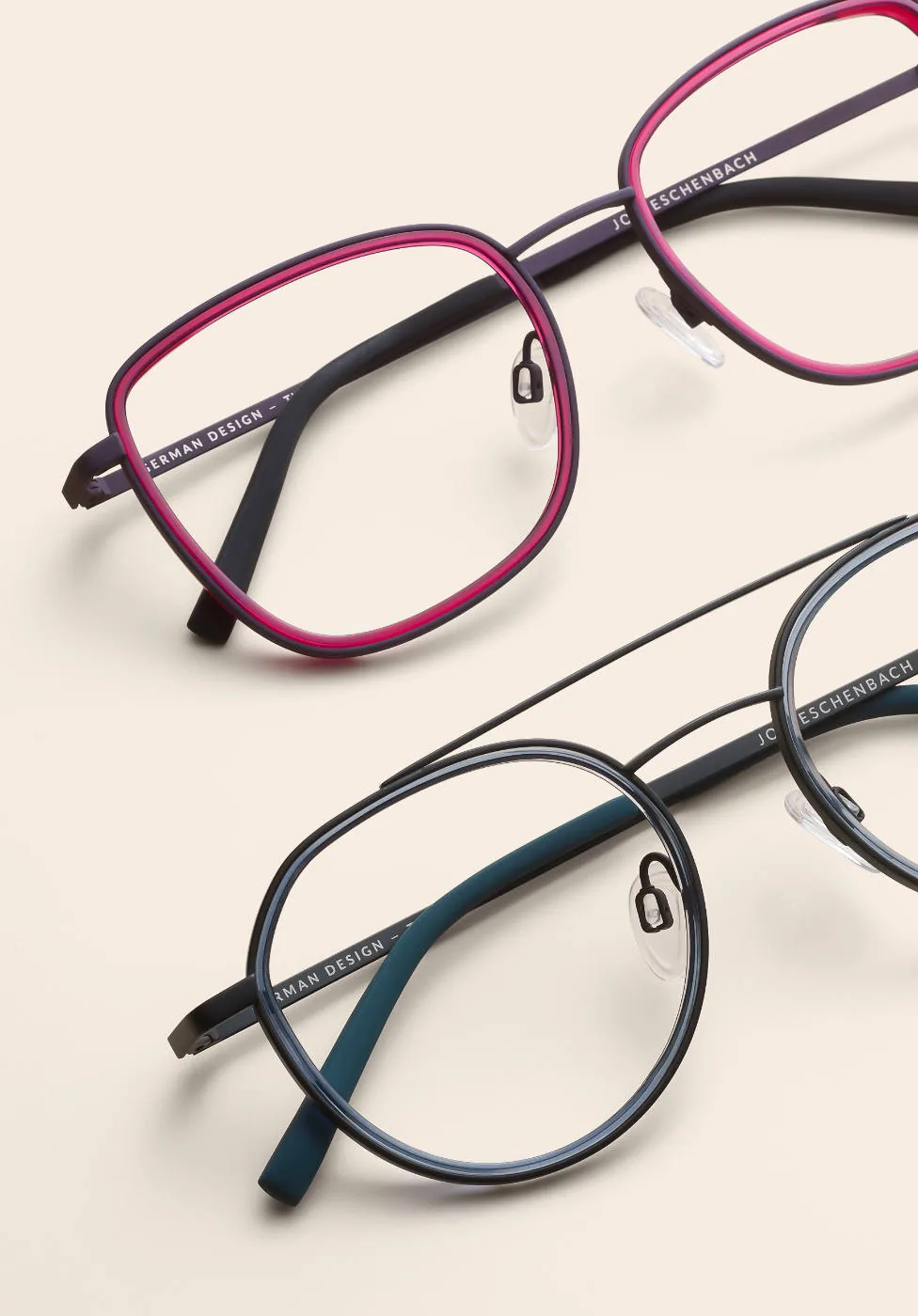 Minimalist German eyewear design display