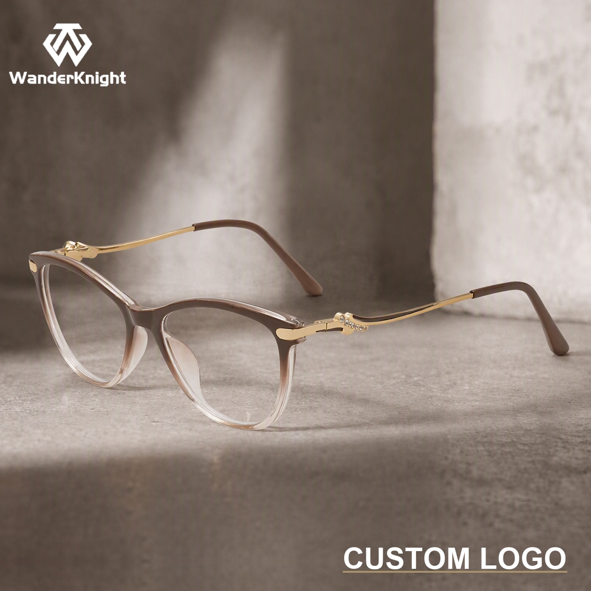 2026 Fashion Woman Optical Glasses Eyeglasses Frame TR90 Female Cat Eye Anti Blue Light Blocking Glasses Diamond Wholesale