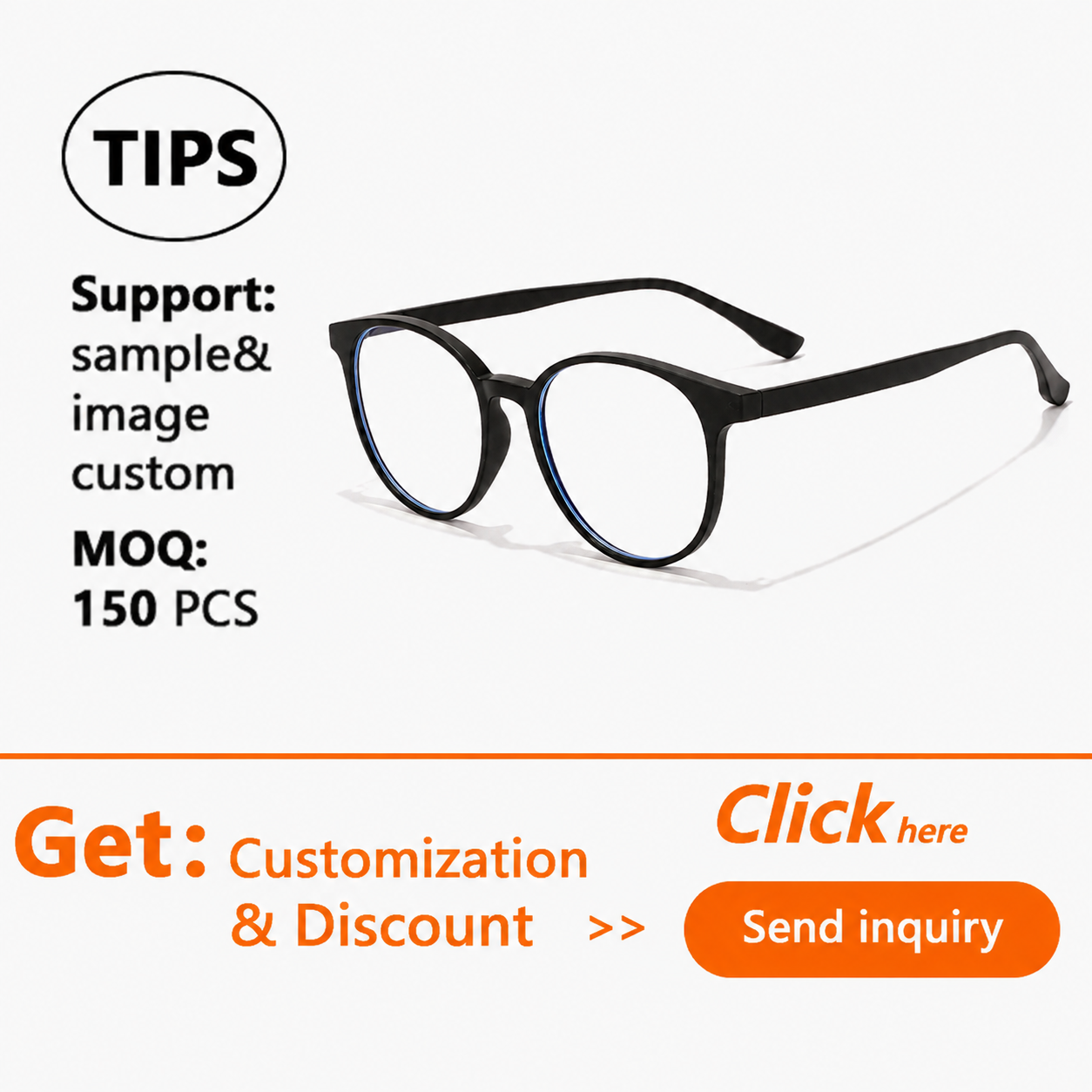 Custom Logo Small MOQ TR90 Lightweight Optical Frame OEM ODM Sunray Eyewear Full Rim Custom Prescription Glasses