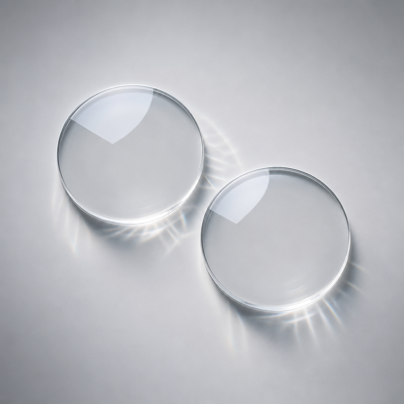 Wholesale Two-piece 55mm 60mm Small Diameter 1.50 Index Custom Thickness Single Vision Optical Lenses UC HC HMC Coating
