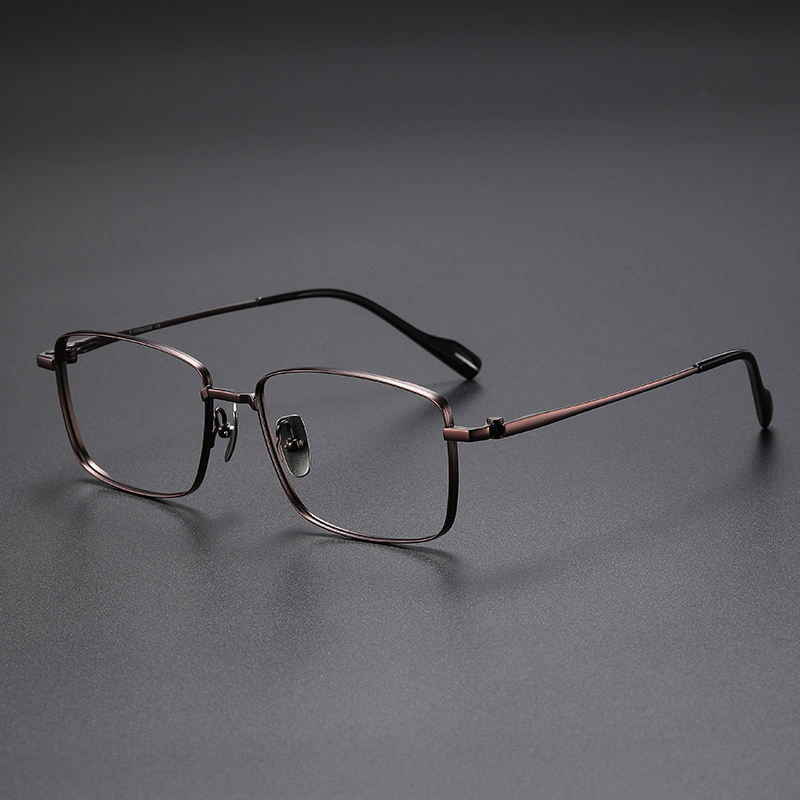 Retro Square Titanium Metal Eyeglasses Frames Vintage Business Optical Spectacles 81014 Men Women Wholesale Prescription Eyewear