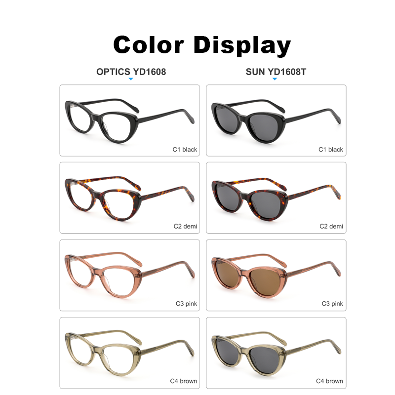 Wholesale Eco-Friendly Acetate Frame Anti Blue Light Optical Glasses Cat Eye Narrow Design Lightweight for Outdoor Street Women