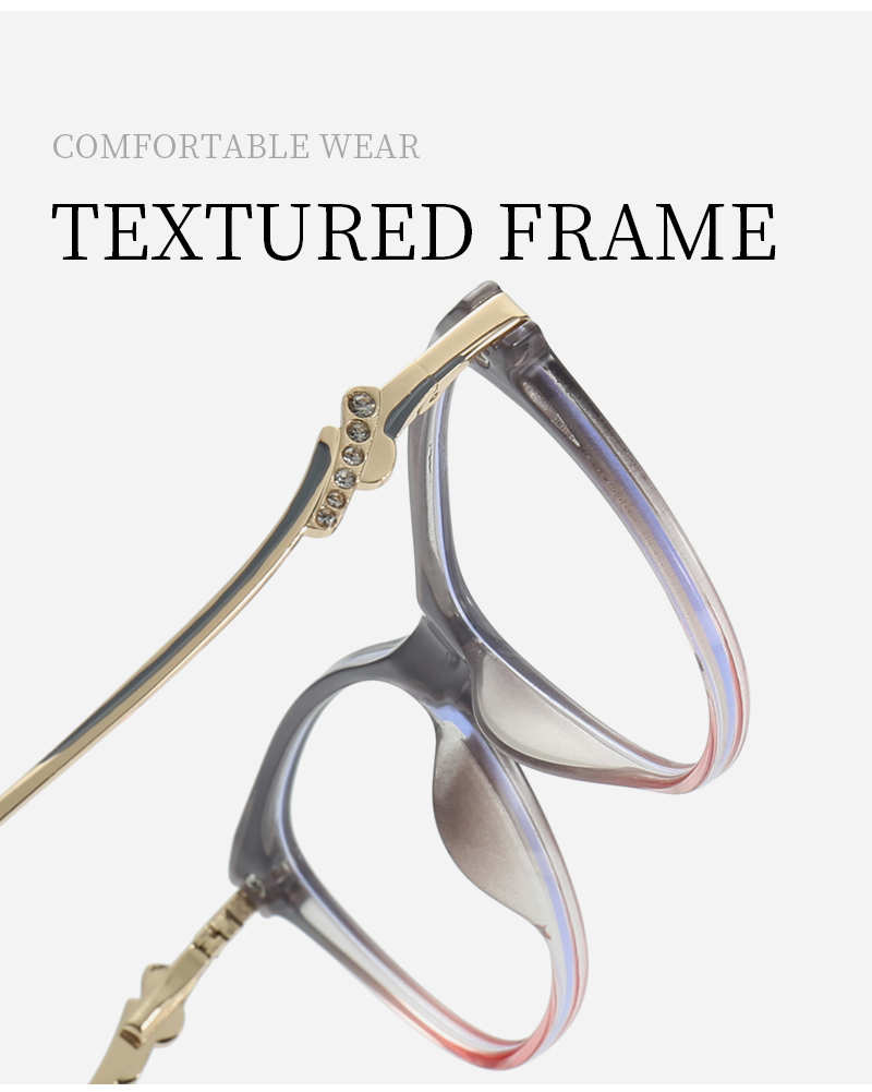 2026 Fashion Woman Optical Glasses Eyeglasses Frame TR90 Female Cat Eye Anti Blue Light Blocking Glasses Diamond Wholesale