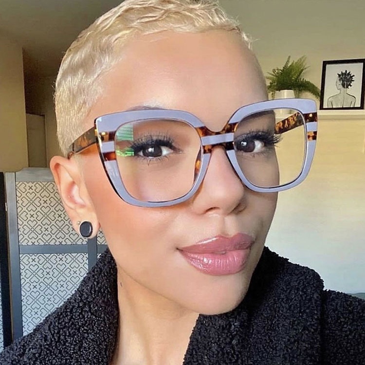 Ready to Stock Unisex Wholesale Cheap Cat Eye Frame Computer Gaming Anti Blue Light Fashion Optical Eyeglasses