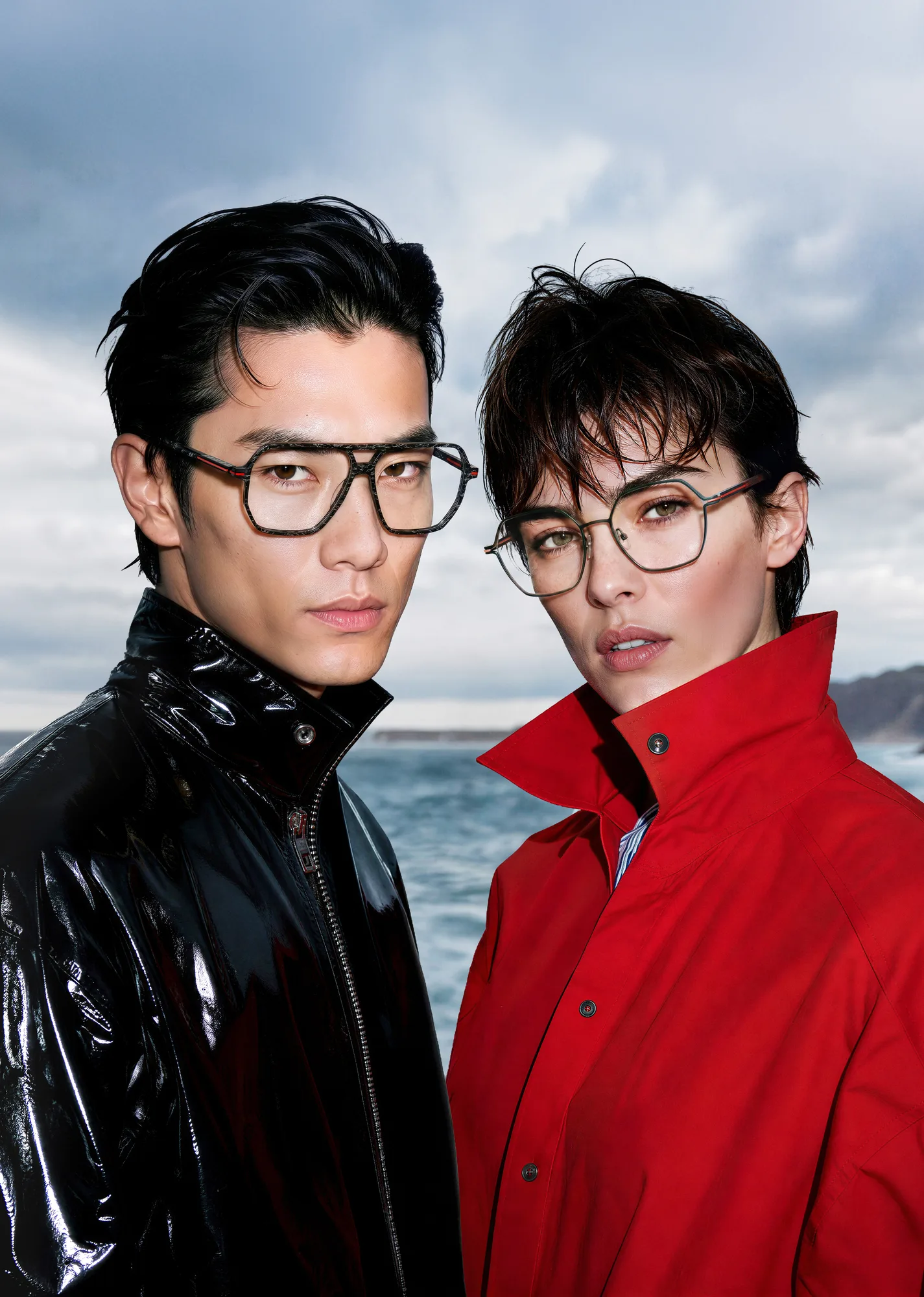 High durability mixed-material frames combining stainless steel core with acetate rims