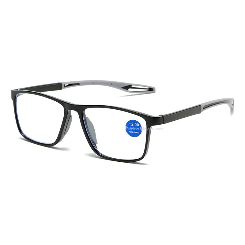 Fashion TR90 Diamond Face Unisex Reading Glasses for Middle-aged Elderly Ultra-light Anti-blue Light Frame
