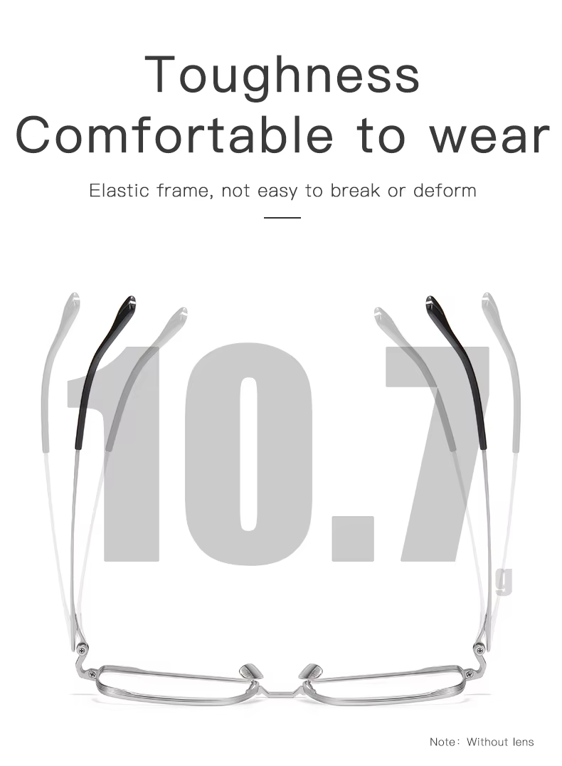 Retro Square Titanium Metal Eyeglasses Frames Vintage Business Optical Spectacles