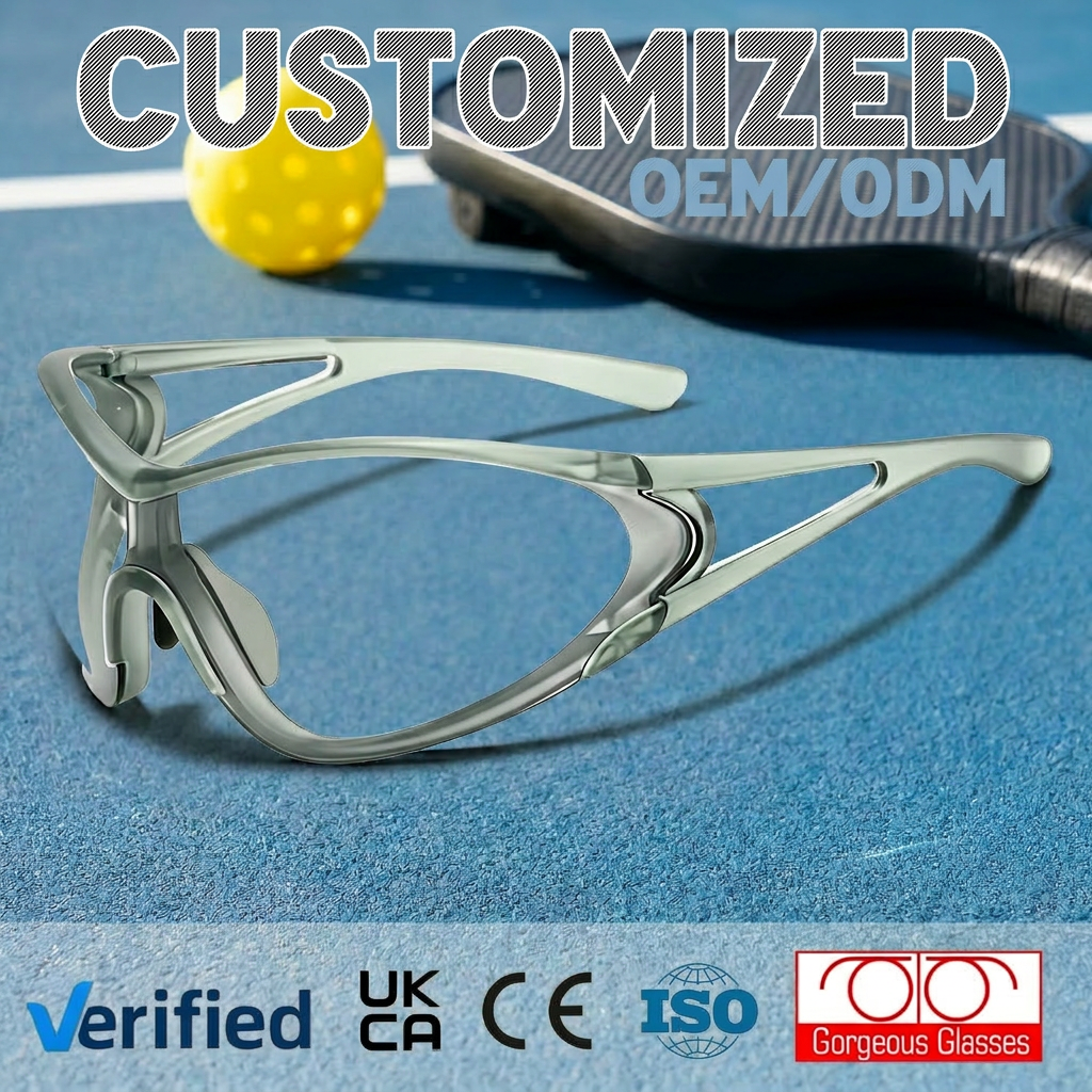 OEM TR90 Clear Lens Pickleball Training Glasses Wide Vision Sports Eyewear for Clubs Teams