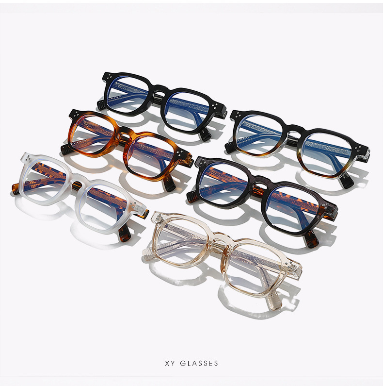 Custom Anti Blue Light Computer Glasses XYG1001 Factory Supplier Wholesale Stylish Round PC Gray Lightweight Eyewear Frames