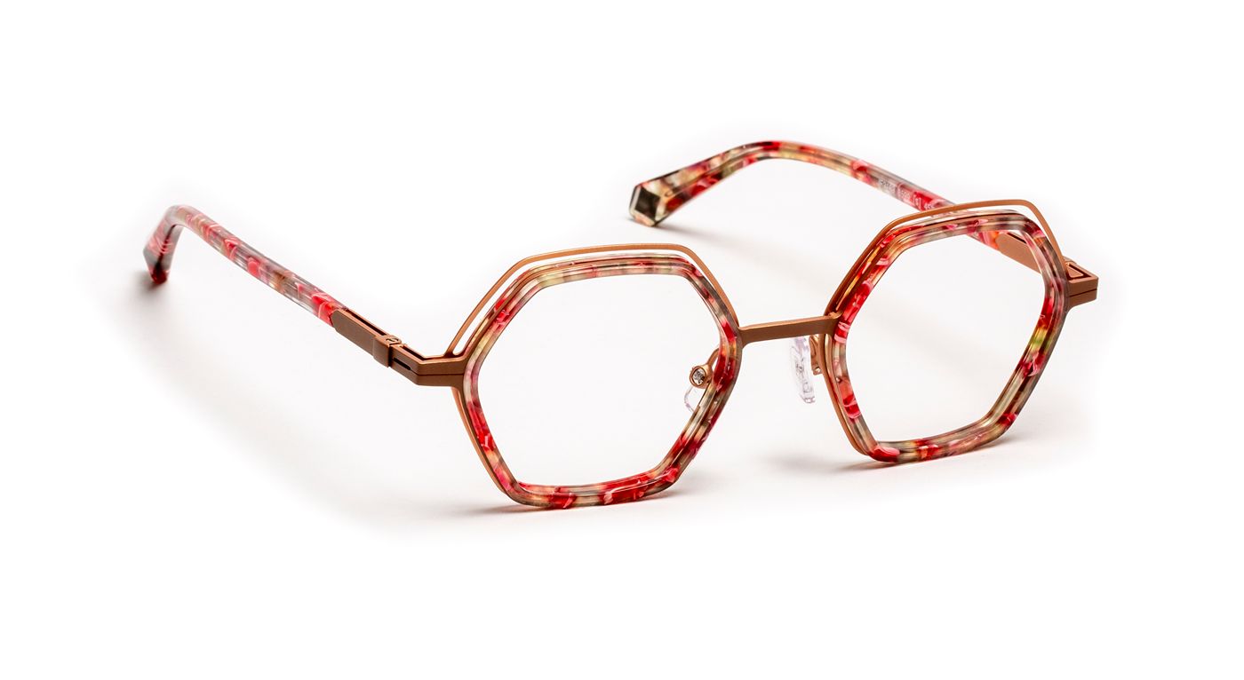 J.F. Rey Model JF3163 Floral Acetate Frame