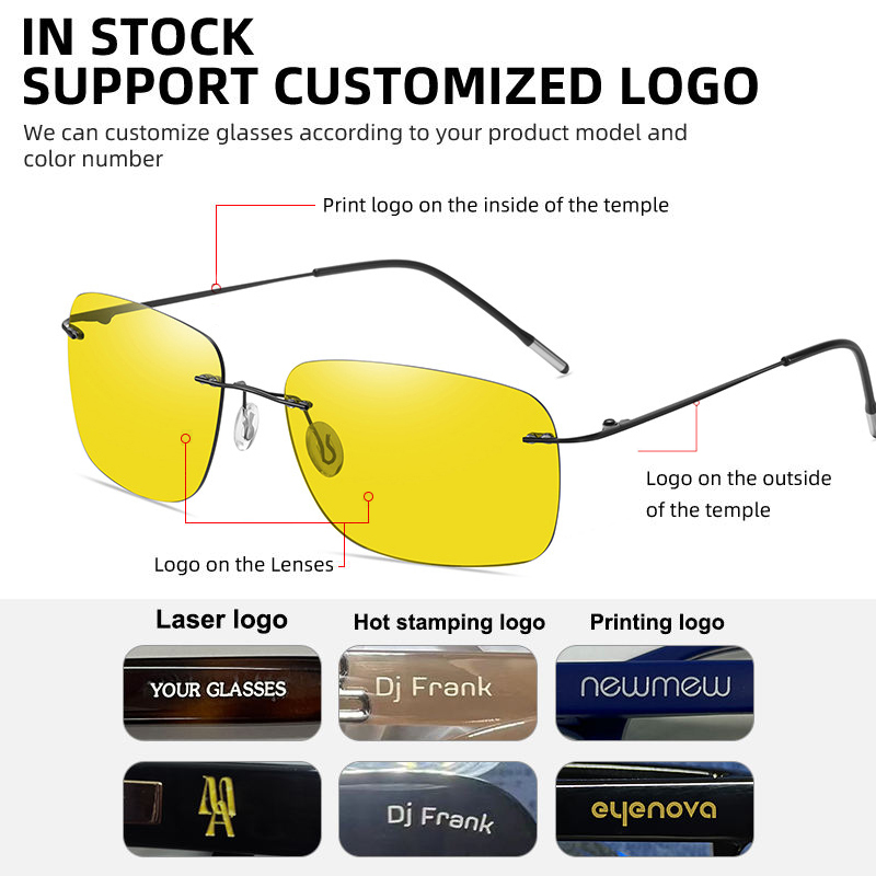 Titanium Prescription Spectacle Frameless Eye Glasses Flexible Rimless Optical Frame Wholesale Ultralight Titanium Eye Glasses