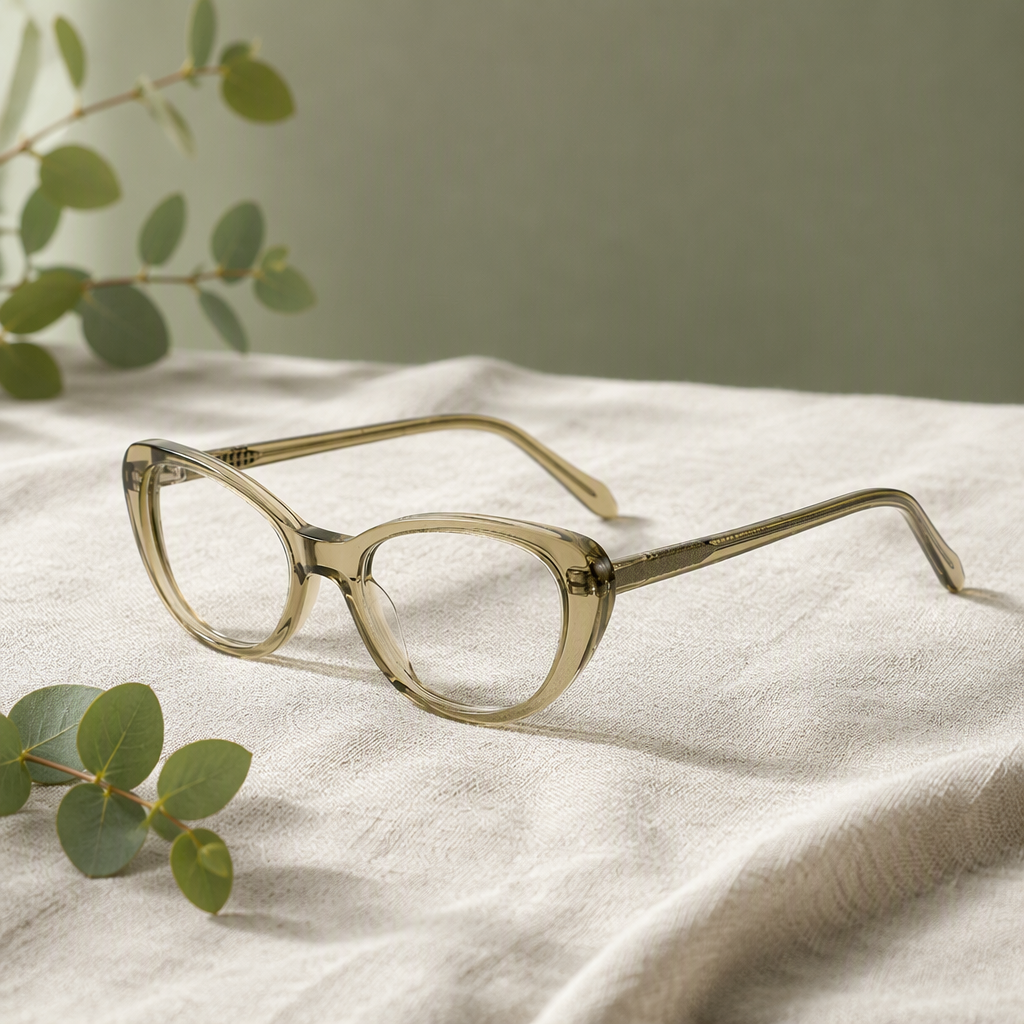 Wholesale Eco-Friendly Acetate Frame Anti Blue Light Optical Glasses Cat Eye Narrow Design Lightweight for Outdoor Street Women