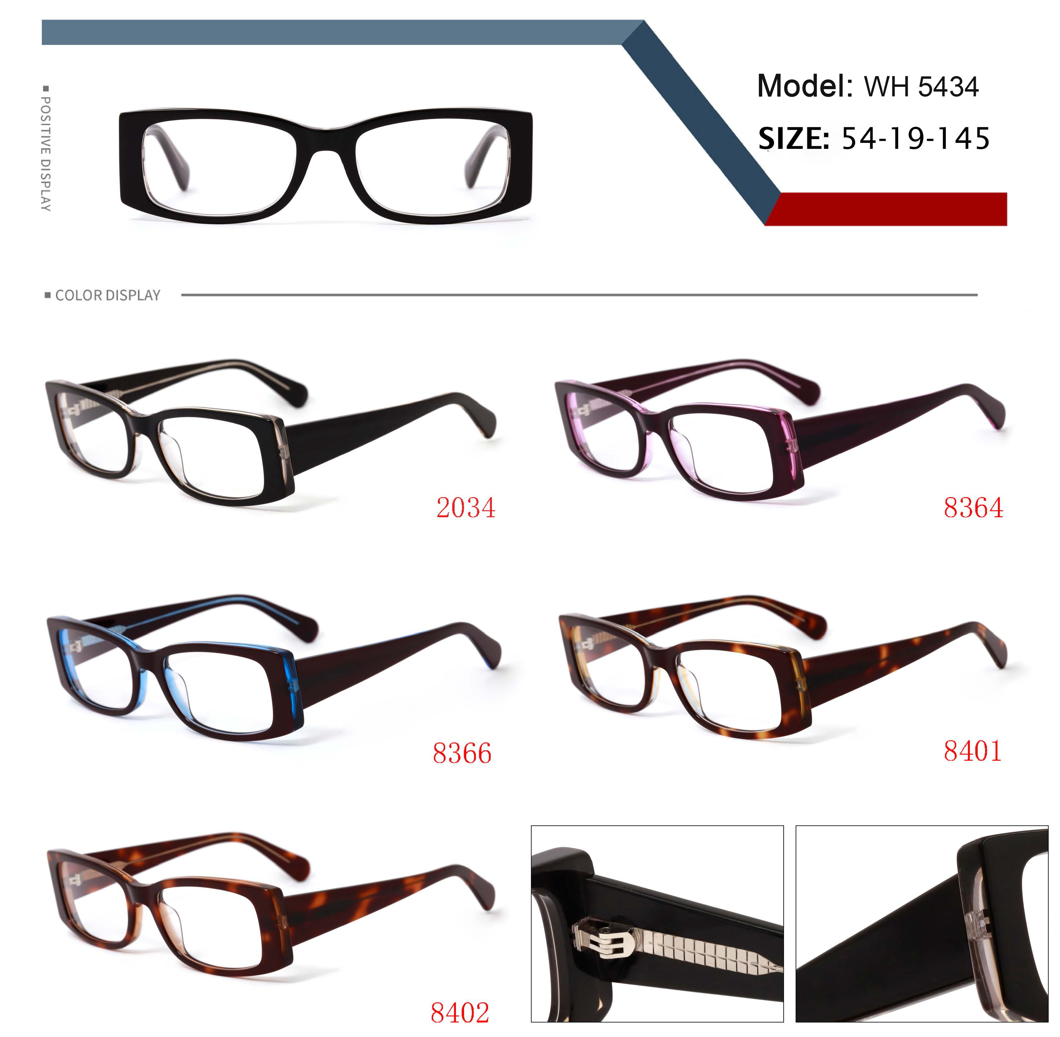 Acetate Glasses Frame Unisex Rectangular Eyeglasses Frame Custom Optical Spectacle Frame for Daily Use Wholesale Bulk Order