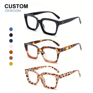 Fashion Square Frame Anti Blue Light Reading Glasses