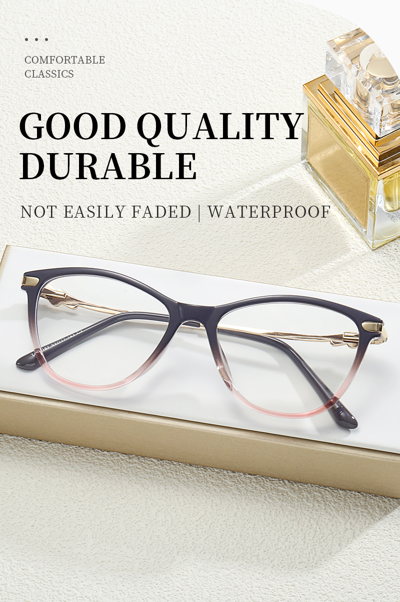 2026 Fashion Woman Optical Glasses Eyeglasses Frame TR90 Female Cat Eye Anti Blue Light Blocking Glasses Diamond Wholesale