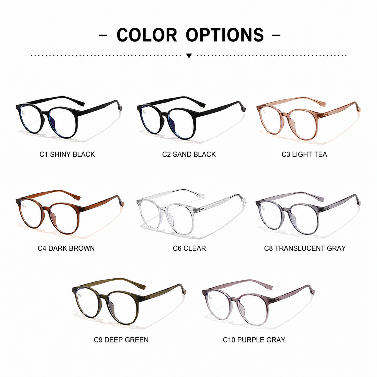 Custom Logo Small MOQ TR90 Lightweight Optical Frame OEM ODM Sunray Eyewear Full Rim Custom Prescription Glasses