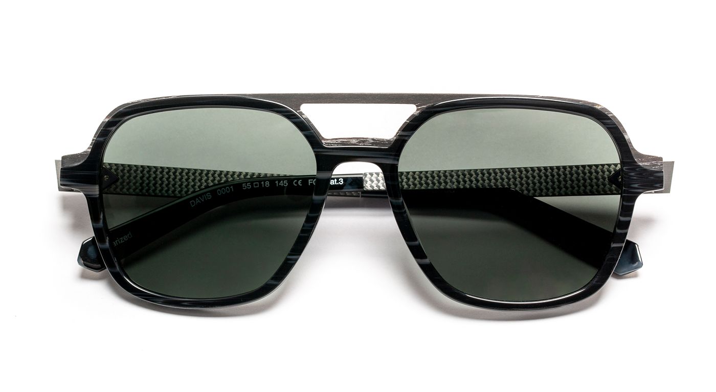 J.F. Rey Model Davis Bold Black Sunglasses